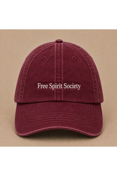 WeavedCo Free Spirit Society (Free Spirit) Embroidered Vintage Washed Cap Hat
