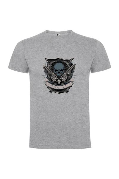 iLovePrints Guns & Glory Skull Tshirt