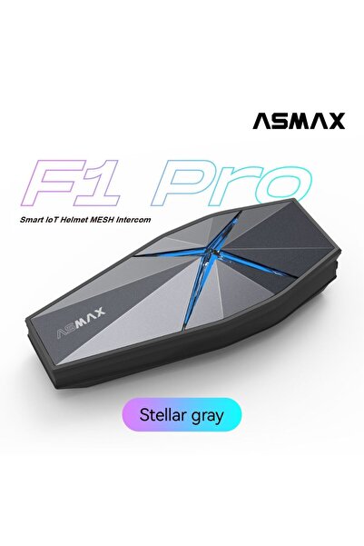 ASMAX F1 Pro – Mesh ve Sesli Komut İnterkom (Stellar Grey)