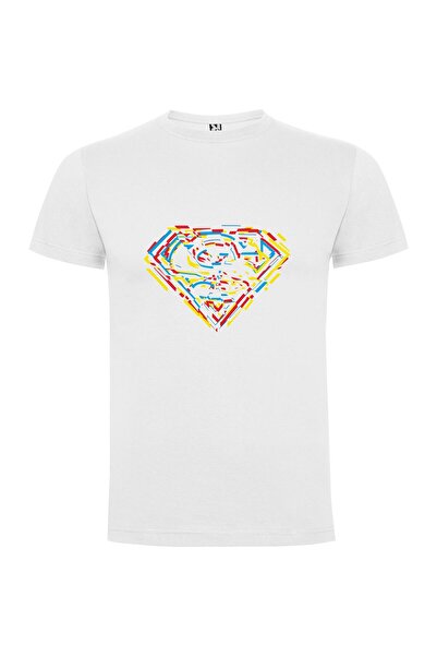 iLovePrints Glowing Superman Emblem: Superflat Tshirt
