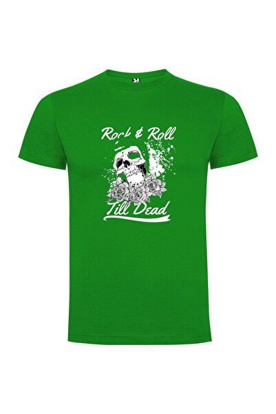iLovePrints Skull Rock 'n Roses Tshirt
