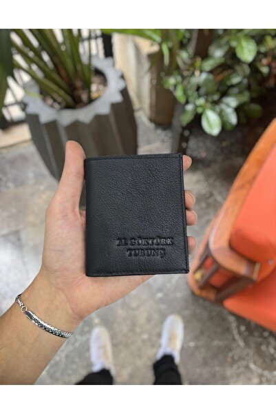VİSSO 111 Hakiki Deri Bozuk Para Bölmeli Kişiye Özel Klasik Erkek Unisex Cüzdan