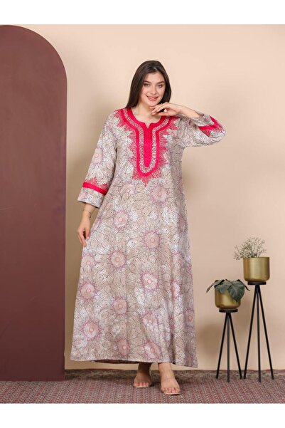 AFandina Summer Jalabiya with a Touch of Eastern Elegance