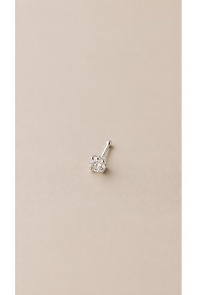 Hd Marketim 925 Ayar Gümüş Kare Zirkon Taşlı Mini Tragus Helix Piercing Küpe ...