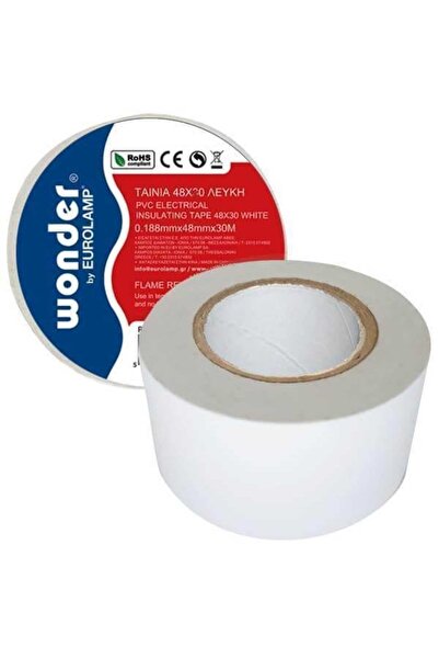 EUROLAMP Μονωτική Ταινία PVC, 48mm x 20m, Λευκή