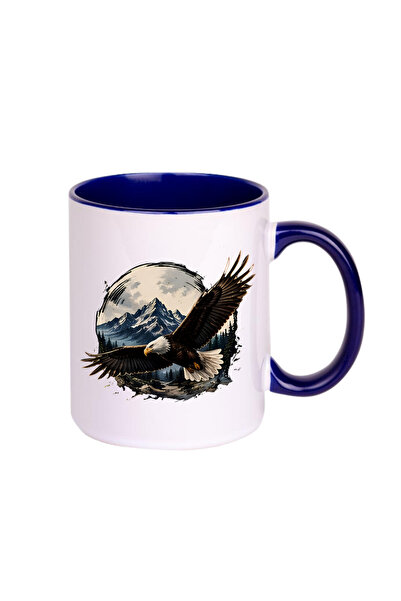 CERCİBAZAAR Eagle Themed Special Design Porcelain Mug – 300 ml Stylish Mug wi...
