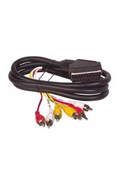 Generic Καλώδιο Scart – 6 RCA, 3m, Μαύρο