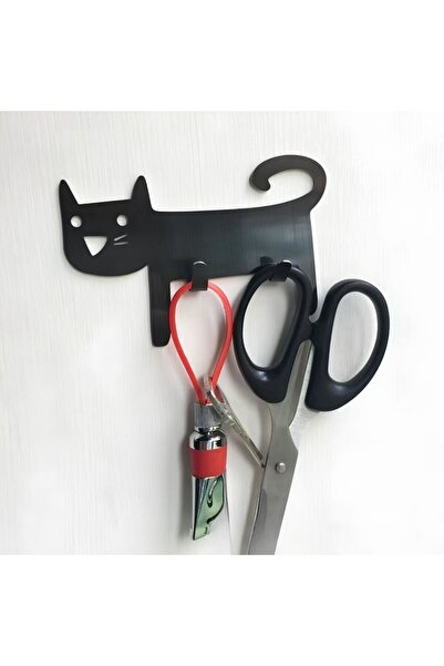 idei Cârlig Adeziv din Metal, Formă Pisică, 10,5 cm, Capacitate 2,0 kg, Pentr...