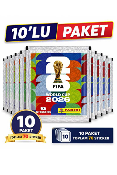 Panini FIFA World Cup 2026 Resmi Sticker Paketi – 10 Paket
