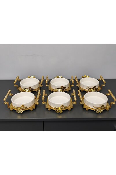 PARILTI HOME COLLECTİON 6-Piece Round Porcelain Presentation Bowl & Breakfast...
