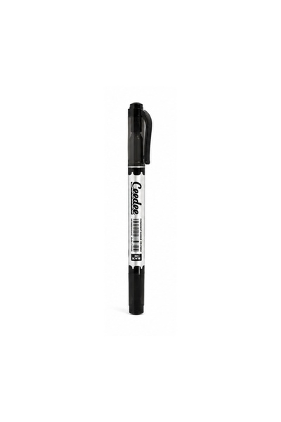 FLEXOFFICE Marker Permanent Dublu Varf, Negru, 0.4 mm / 1.0 mm