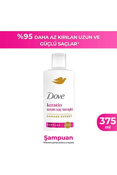 Dove Keratin Uzun Saç Terapisi Şampuan 375 ml