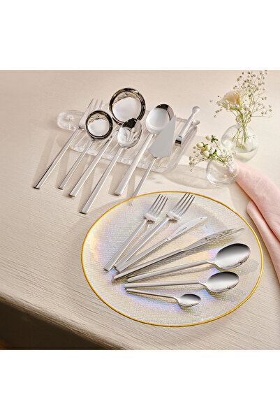 Karaca Carmelo 91 Parça 12 Kişilik Çatal Kaşık Bıçak Seti ve 7 Parça Servis Seti