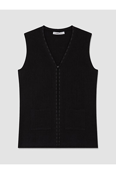LC Waikiki Vizyon New Season V-Neck Striped Women's Knitwear Vest