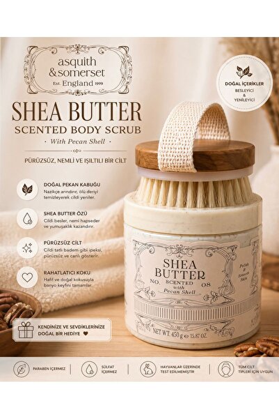 DİBA CONCEPT SHEA BUTTER ÖZLÜ VÜCUT PEELİNGİ VE MASAJ FIRÇA SETİ