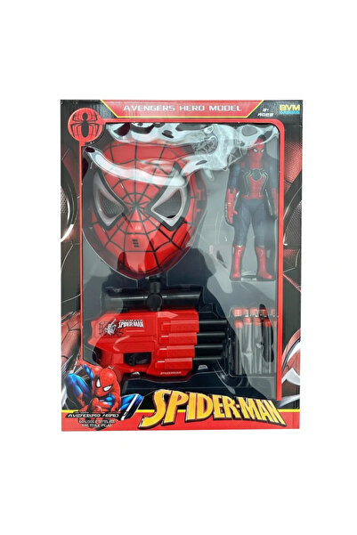 SPIDERMAN Kutulu Süper Kahraman Örümcek Adam Figür Maske ve Sünger Atan Taban...