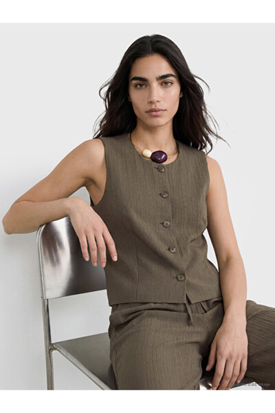 LC Waikiki Shining Choices Textured Women's Classic Vest from Shining Store