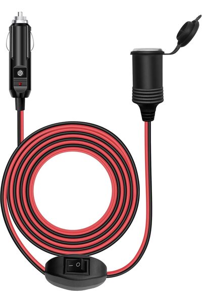 Urban URBANNX 2M/6.5FT 12V Car Cigarette Lighter Extension Cord with Switch 1...