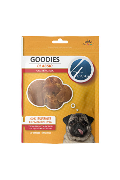 4dog Λιχουδιές σκύλου με λωρίδες κοτόπουλου, 100γρ, Υψηλή σε πρωτεΐνη, Χαμηλά...