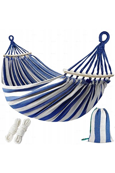 OEM Set Hamac Dublu De Gradina Cu Stelas, Sfori De Prindere, Husa, Fata De Pe...
