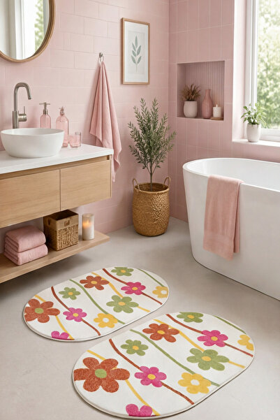 Dally Home Digital Printed Non-Slip Washable Double Bath Mat Bathroom Rug 40X...