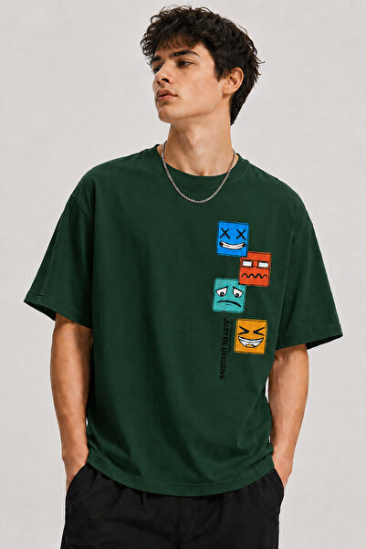 ArtYus Just Be Decisive Graphic Printed Unisex Oversize T-Shirt – Cotton Crew...