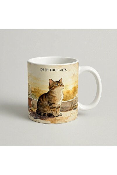 Petgifts Cana Cadou Personalizat Amuzanta Cu Mesaj Deep Thoughts - Ceramica 3...