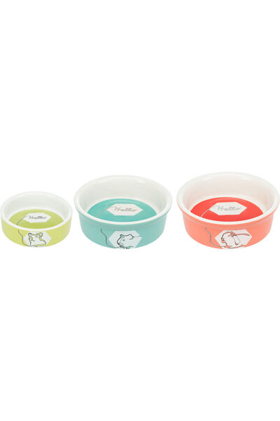 Trixie Castron Ceramic Pentru Iepuri, Hello, 240 ml/ 12 cm, Diverse Culori