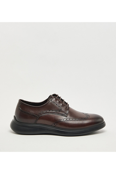 Hush Puppies Plain Brown Leather Casual Shoes
