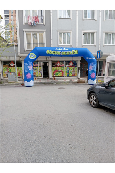 Gel Gel Balon Köşeli Tag Şişme Balon – Özel Tasarım Geçiş Takı (Oxford Kumaş)