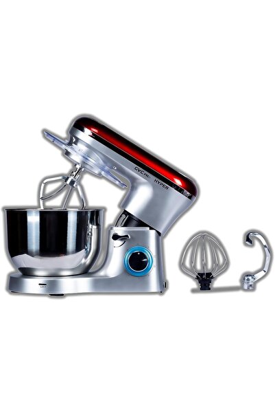 GVC PRO STAND MIXER, 1100 Watt, 6 SPEEDS, S.STEAL BOWL 6.5L, SILVER & RED, GV...