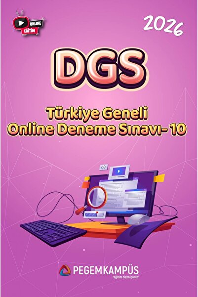Pegem Akademi Yayıncılık 2026 DGS Türkiye Geneli Online Deneme Sınavı-10