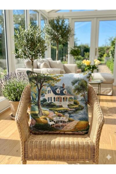 Believe Garden Manor Jacquard Woven Tapety Decorative Kirlent 45*45