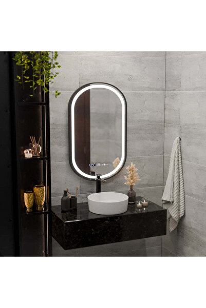 La Cucu Oglinda LED Touch Helmut Sistem Dezaburire, Ceas si Temperatura 50x90...
