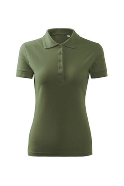geravian Tricou de damă, Geravian, Polo, XL, kaki, cambrat, bumbac, calitate