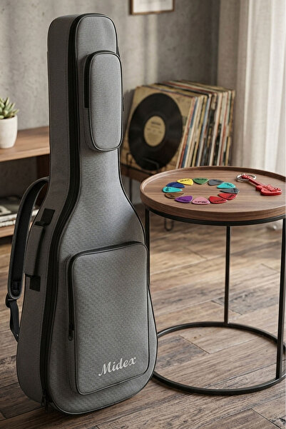 Midex CS-89GRY Husă moale cu design special pentru chitară clasică, husă de t...