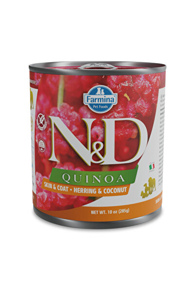 Farmina N&D Quinoa Piele și Blană Hering Hrană Umedă pentru Câini 285 g