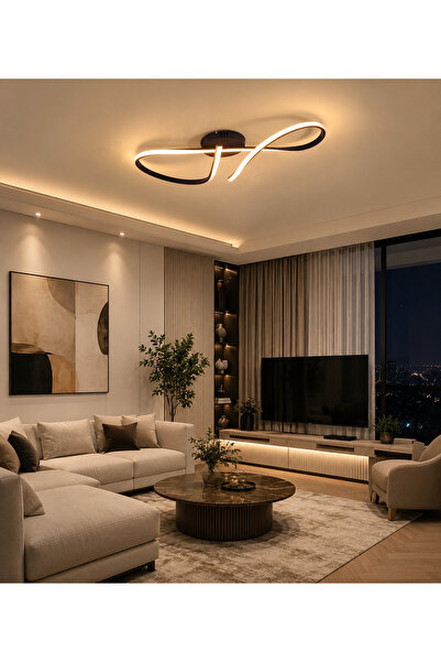 Buiva Sonsuz Aşk Plafonyer Avize Power Ledli Salon Avizesi