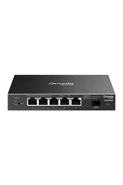 TP-LINK Switch de acces Omada cu 6 porturi Gigabit, 5 porturi Gigabit RJ45 (4×