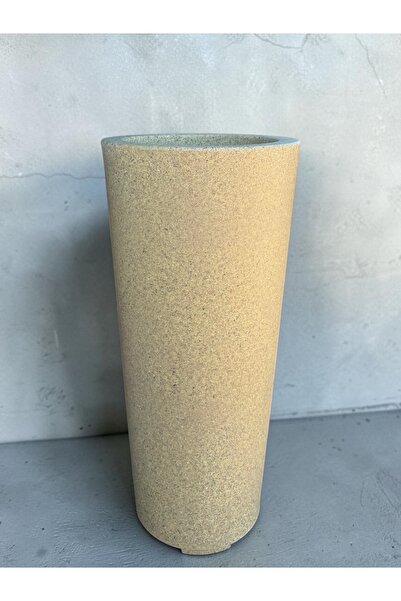 Dekaform Flora Beton Görünümlü Dikdörtgen Saksı Modern Dekoratif İç Dış Mekan Saksısı