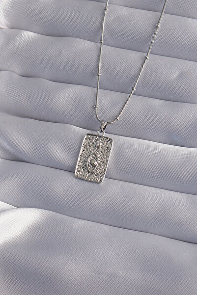 OGHAMAY 316L Steel Chain Silver Color Laser Engraved Eye Figure Tarot Necklace