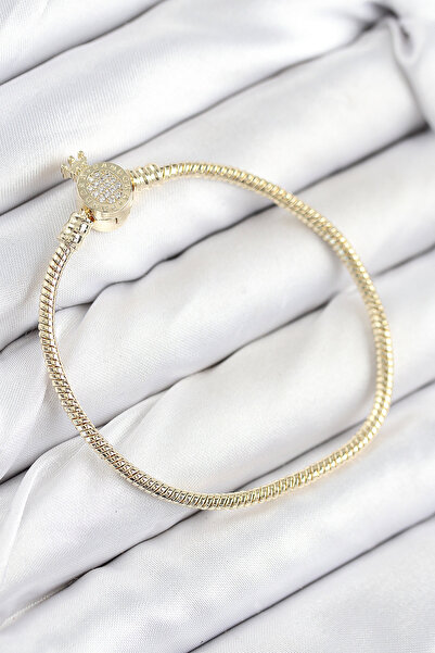 OGHAMAY Brass Charm Zircon Stone Crown Model Gold Color Women's Bracelet