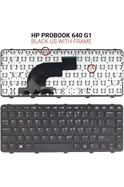 HP Πληκτρολόγιο φορητού υπολογιστή για Probook 640 G1 με πλαίσιο και διάταξη ...
