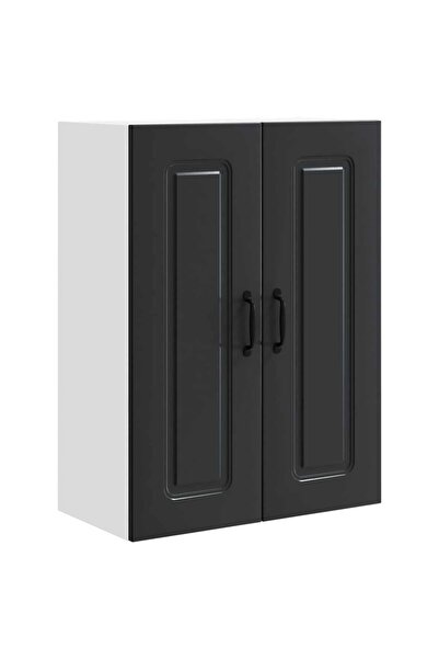 vidaxl Dulap de bucătărie Kalmar Negru 60 x 31 x 80 cm Lemn compozit