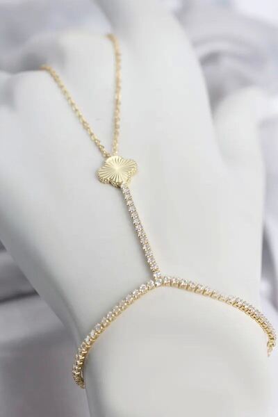 Generic Brand Gold Rk Brass Li Yonca Model Zircon Stone Shaeran