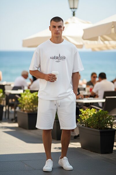 Mavi Tricou alb cu imprimeu New York, croială slim M8813406-620