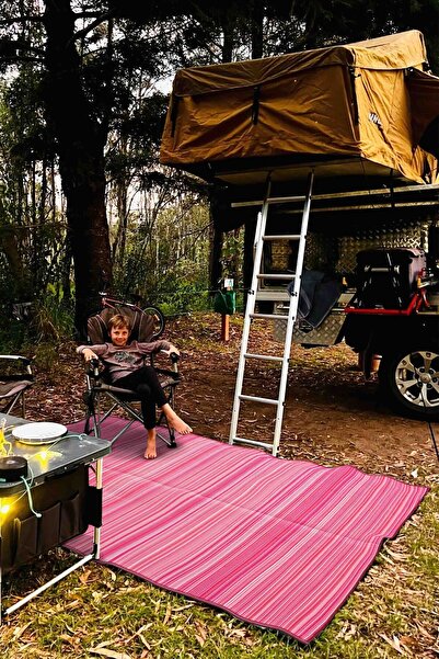 Kuga Halı Plaj Kamp Piknik Bahçe Balkon Teras Karavan Halısı Hasır Halı Mat S...