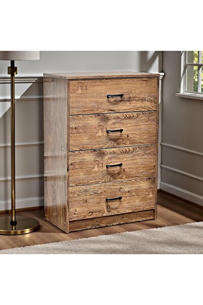 Kreslo Modern Wooden Drawer Unit (4 Spacious Drawers) - Smart Organization an...