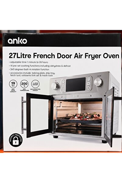 Anko فرن قلي هوائي بباب فرنسي سعة 27 لتر