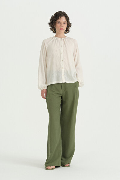 Nihan Balloon Sleeve Shirt - Ecru